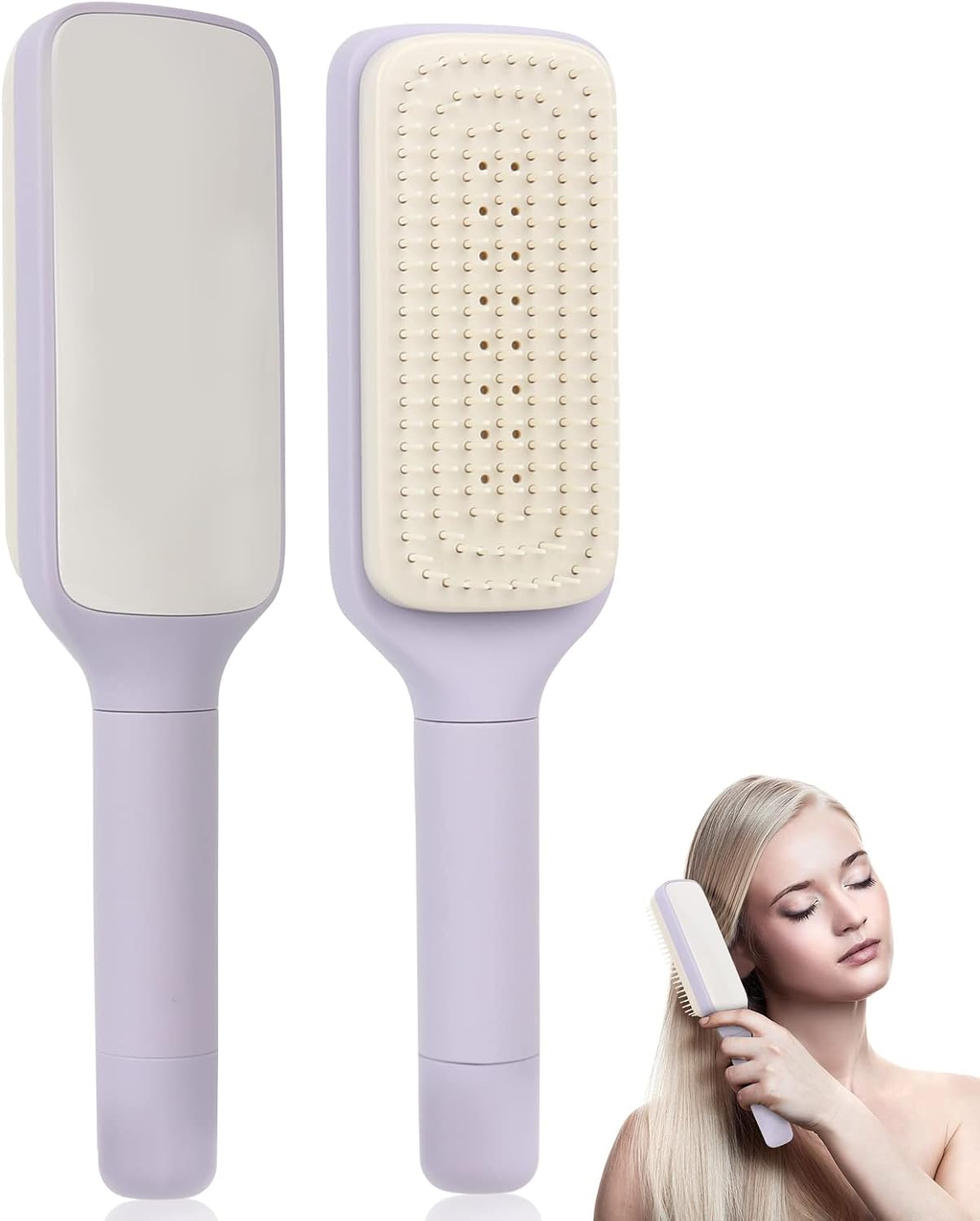 Nouvelle brosse à cheveux autonettoyante rétractable à poils de brosse rétractables