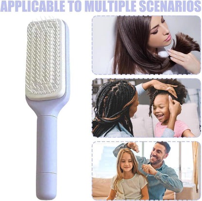 Nouvelle brosse à cheveux autonettoyante rétractable à poils de brosse rétractables