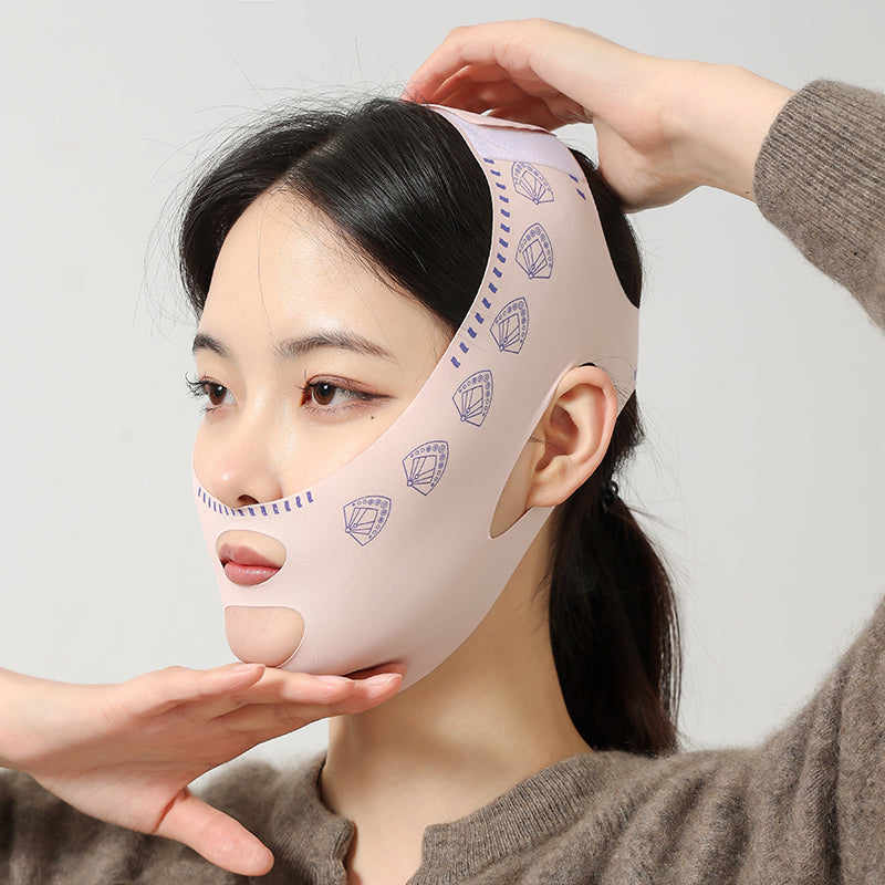 Masque Liftant pour le Visage en V et Bande Amincissante pour le Menton/les Joues