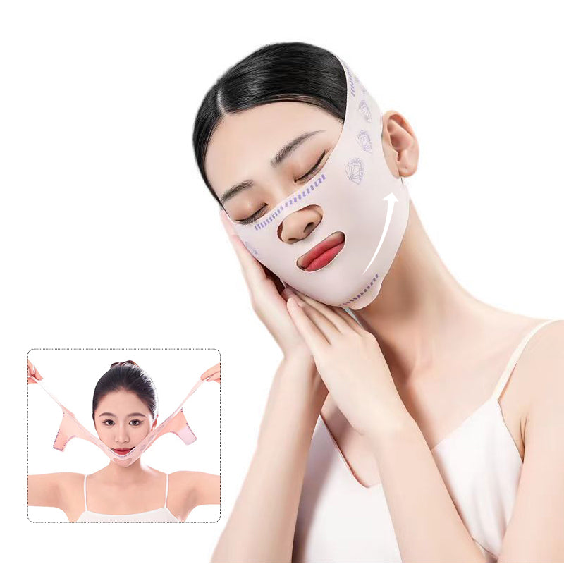 Masque Liftant pour le Visage en V et Bande Amincissante pour le Menton/les Joues